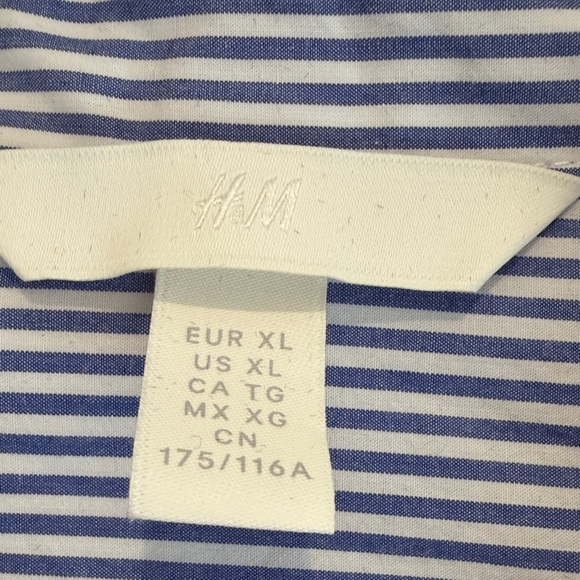 H&M Navy and White Striped Shirt - Picture 2 of 9
